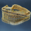 Association de bracelet avec un bracelet Bracelet tissé en perles Miyuki bronze et doré sur 6 rangs et un bracelet tissé en perles Miyuki bronze et doré sur 4 rangs.