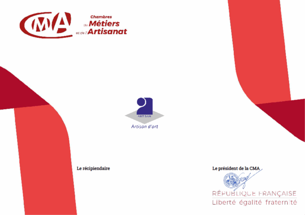 Titre de métier d'art