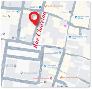 Plan de localisation de la boutique éphémère pour NOël 2025