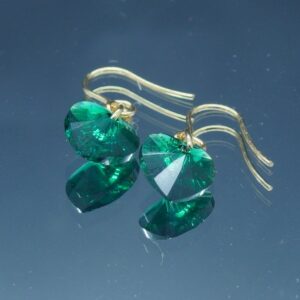 Boucles d'oreilles Saint-Valentin - Vert émeraude