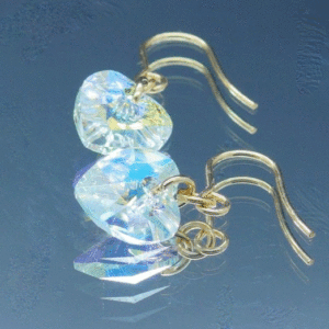 Boucles d'oreilles Saint-Valentin - irisé